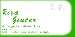 riza ginter business card